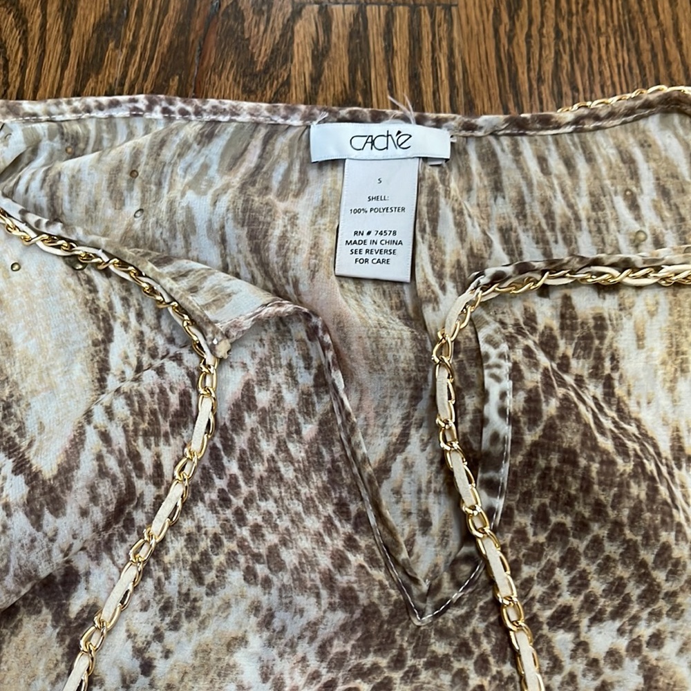 Cache Snake Skin Design Top - image 3